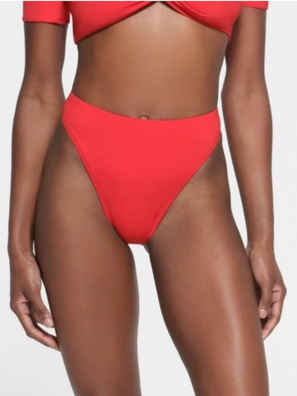 Skims Recycled Swim High Leg Bikini Bottom Ruby 4X